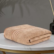 Cuddle Cotton Requisite 100% Cotton Bath Towel, 400 GSM, 70 cm x 147 cm, Beige Brown