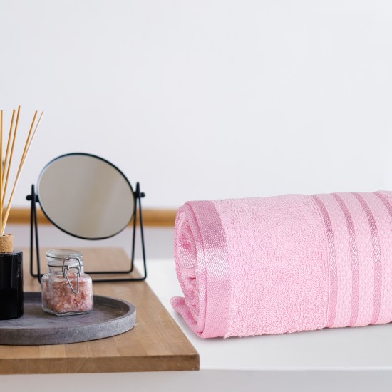 Cuddle Cotton Requisite 100% Cotton Bath Towel, 400 GSM, 70 cm x 147 cm, Blush Pink