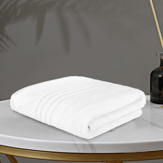 Cuddle Cotton Requisite 100% Cotton Bath Towel, 400 GSM, 70 cm x 147 cm, Opal White