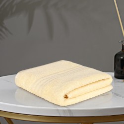 Cuddle Cotton Requisite 100% Cotton Bath Towel, 400 GSM, 70 cm x 147 cm, Sunshine Yellow