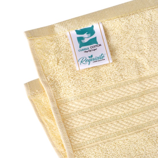 Cuddle Cotton Requisite 100% Cotton Bath Towel, 400 GSM, 70 cm x 147 cm, Sunshine Yellow