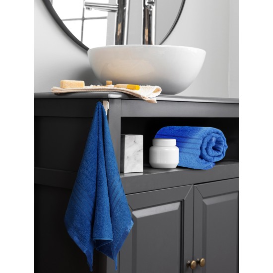 Cuddle Cotton Requisite Hand Towel Set of 2, 40 cm x 60 cm, 400 GSM, Azure Blue 100% Cotton