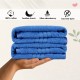 Cuddle Cotton Requisite Hand Towel Set of 2, 40 cm x 60 cm, 400 GSM, Azure Blue 100% Cotton