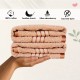 Cuddle Cotton Requisite Hand Towel Set of 2, 40 cm x 60 cm, 400 GSM, Beige Brown 100% Cotton