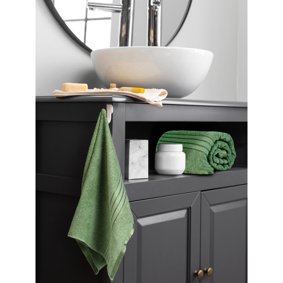 Cuddle Cotton Requisite Hand Towel Set of 2, 40 cm x 60 cm, 400 GSM, Emerald Green 100% Cotton