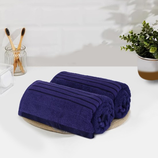 Cuddle Cotton Requisite Hand Towel Set of 2, 40 cm x 60 cm, 400 GSM, Sapphire Blue 100% Cotton Cuddle Cotton Requisite Hand Towel Set of 2, 40 cm x 60 cm, 400 GSM, Sapphire Blue 100% Cotton