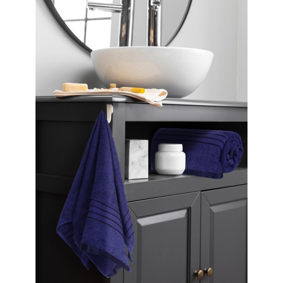 Cuddle Cotton Requisite Hand Towel Set of 2, 40 cm x 60 cm, 400 GSM, Sapphire Blue 100% Cotton Cuddle Cotton Requisite Hand Towel Set of 2, 40 cm x 60 cm, 400 GSM, Sapphire Blue 100% Cotton