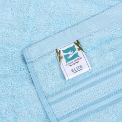 Cuddle Cotton Elite Bath Towel, 75 x 150 cm, 580 GSM, Wave Design, Cosmic Blue