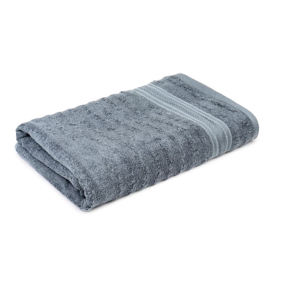 Cuddle Cotton Elite Bath Towel, 75 x 150 cm, 580 GSM, Wave Design, Carbon Grey Cuddle Cotton Elite Bath Towel, 75 x 150 cm, 580 GSM, Wave Design, Carbon Grey