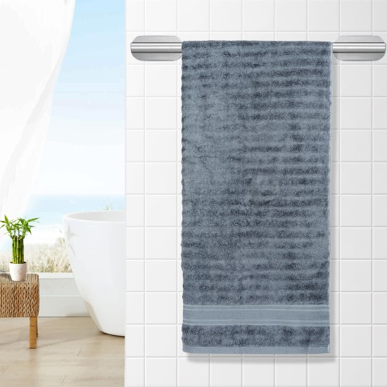 Cuddle Cotton Elite Bath Towel, 75 x 150 cm, 580 GSM, Wave Design, Carbon Grey Cuddle Cotton Elite Bath Towel, 75 x 150 cm, 580 GSM, Wave Design, Carbon Grey