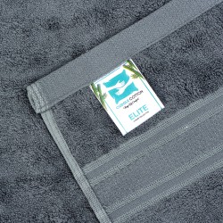 Cuddle Cotton Elite Bath Towel, 75 x 150 cm, 580 GSM, Wave Design, Carbon Grey