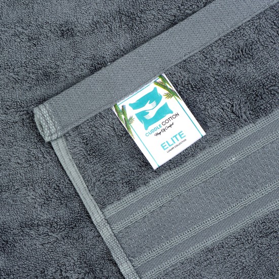 Cuddle Cotton Elite Bath Towel, 75 x 150 cm, 580 GSM, Wave Design, Carbon Grey Cuddle Cotton Elite Bath Towel, 75 x 150 cm, 580 GSM, Wave Design, Carbon Grey