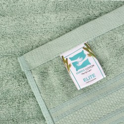 Cuddle Cotton Elite Bath Towel, 75 x 150 cm, Wave Design, Saga Green