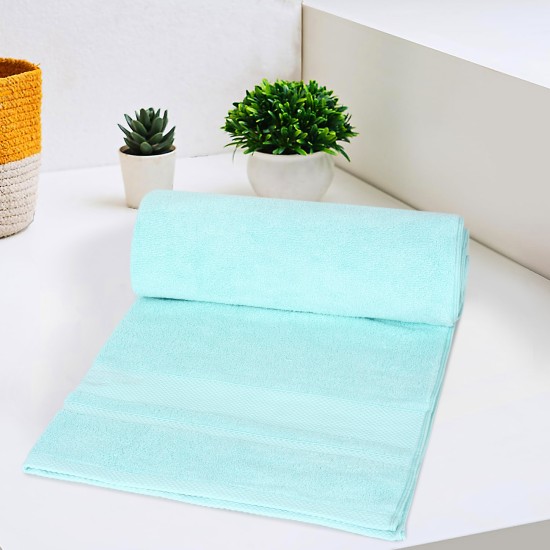 Cuddle Cotton Regalia Zero Twist Bath Towel, 600 GSM, 75 cm x 150 cm, Arctic Blue