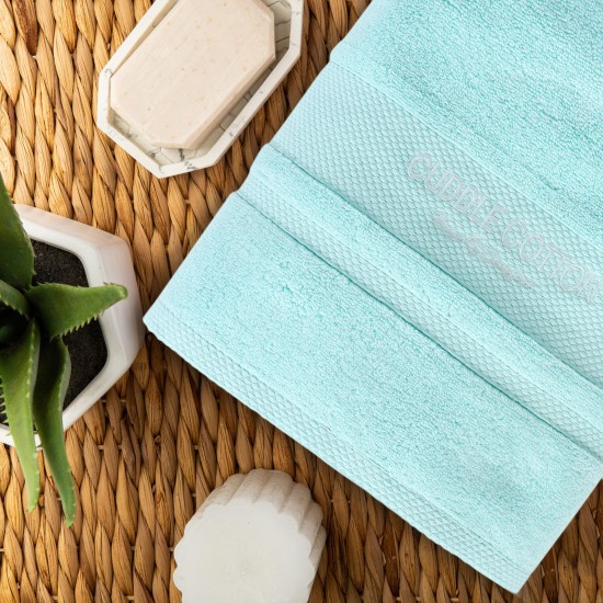 Cuddle Cotton Regalia Zero Twist Bath Towel, 600 GSM, 75 cm x 150 cm, Arctic Blue