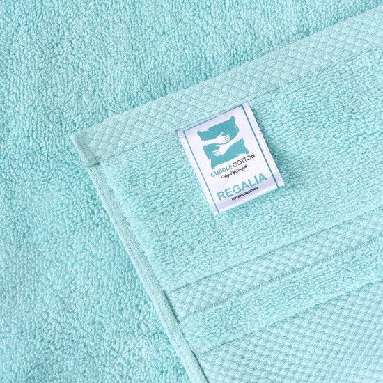 Cuddle Cotton Regalia Zero Twist Bath Towel, 600 GSM, 75 cm x 150 cm, Arctic Blue