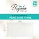 Cuddle Cotton Regalia Zero Twist Bath Towel, 600 GSM, 75 cm x 150 cm, Pearl White