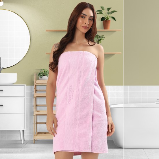Cuddle Cotton Regalia Zero Twist Bath Towel, 600 GSM, 75 cm x 150 cm, Rose Pink