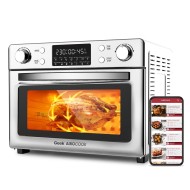 Geek Airocook Digix 30L Electric Air Fryer Oven|Digital Display|12 Preset Menu-Toast,Bake,Grill,Air Fry,Rotisserie,Dehydration&Reheat|7 Accessories(Stainless Steel,Silver,1700W)30 Liter Geek Airocook Digix 30L Electric Air Fryer Oven|Digital Display|12 Preset Menu-Toast,Bake,Grill,Air Fry,Rotisserie,Dehydration&Reheat|7 Accessories(Stainless Steel,Silver,1700W)30 Liter