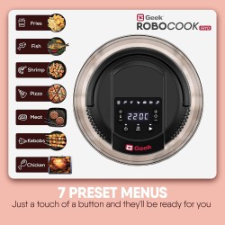 Geek Robocook Fryo Smart Air Fryer Lid For Electric Pressure Cooker, 1000W, Multicolor, 5 Liter Geek Robocook Fryo Smart Air Fryer Lid For Electric Pressure Cooker, 1000W, Multicolor, 5 Liter