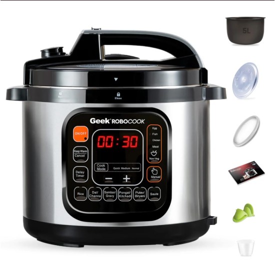 Geek Robocook Zeta 6L Non-Stick Electric Pressure Cooker Geek Robocook Zeta 6L Non-Stick Electric Pressure Cooker