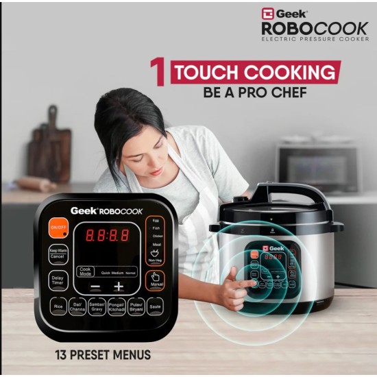 Geek Robocook Zeta 6L Non-Stick Electric Pressure Cooker Geek Robocook Zeta 6L Non-Stick Electric Pressure Cooker