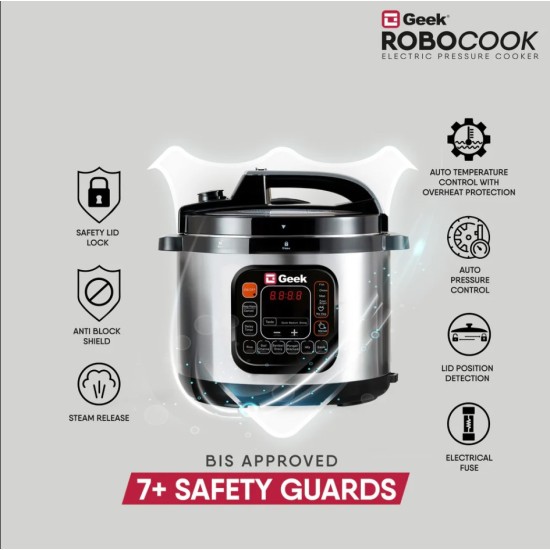 Geek Robocook Zeta 6L Non-Stick Electric Pressure Cooker Geek Robocook Zeta 6L Non-Stick Electric Pressure Cooker