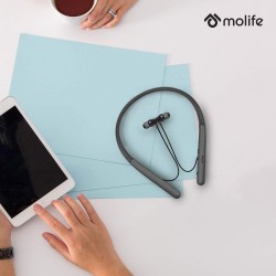 Molife Boomerang Wireless Sports Neckband Bluetooth in-Ear Earphones with Mic (Black) Molife Boomerang Wireless Sports Neckband Bluetooth in-Ear Earphones with Mic (Black)