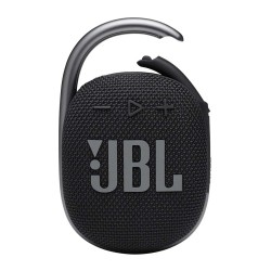 JBL Clip 4, Wireless Ultra Portable Bluetooth Speaker, Pro Sound, Integrated Carabiner, Vibrant Colors with Rugged Fabric Design, Dust & Waterproof, Type C (Without Mic, Black)