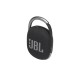 JBL Clip 4, Wireless Ultra Portable Bluetooth Speaker, Pro Sound, Integrated Carabiner, Vibrant Colors with Rugged Fabric Design, Dust & Waterproof, Type C (Without Mic, Black)