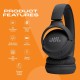 JBL Tune 520BT Wireless Headphones with Mic, Upto 57H Battery, Speed Charge : 5 min Charge Gives up to 3H of Playback, Multipoint Connect, Customizable Bass with Headphones App, BT 5.3 (Black)