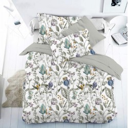 Bella Casa, Double Bedsheet Set with 2 Pillow Covers 100% Cotton -Magnum