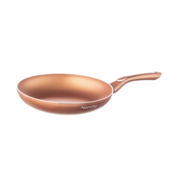 Nouvetta Andria Non-Stick Cookware Set of 5 peices (Dosa Tawa, Kadhai,Frying Pan, Glass Lid,Serving Spoon), Thickness of 3 mm, Copper