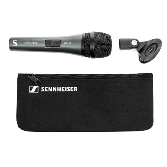 Sennheiser E835-S Dynamic Cardioid Live Handheld vocal Microphone for Vocalist, Singers and Performers.Also used in Home Recording, Semi-Pro Studios and Live Sound (Grey)