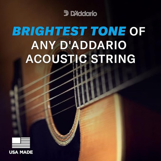 D'Addario EJ11 80/20 Bronze Acoustic Guitar Strings, Light, 12-53