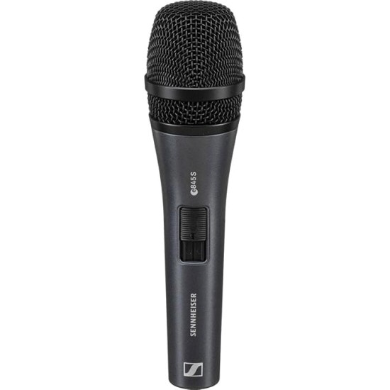 Sennheiser e 845‑S Supercardioid Dynamic Vocal Microphone | On/Off Switch | Excellent Feedback Rejection | Rugged Metal Design | Ideal for Live Performances, Presentations & Broadcast Sennheiser e 845‑S Supercardioid Dynamic Vocal Microphone | On/Off Switch | Excellent Feedback Rejection | Rugged Metal Design | Ideal for Live Performances, Presentations & Broadcast