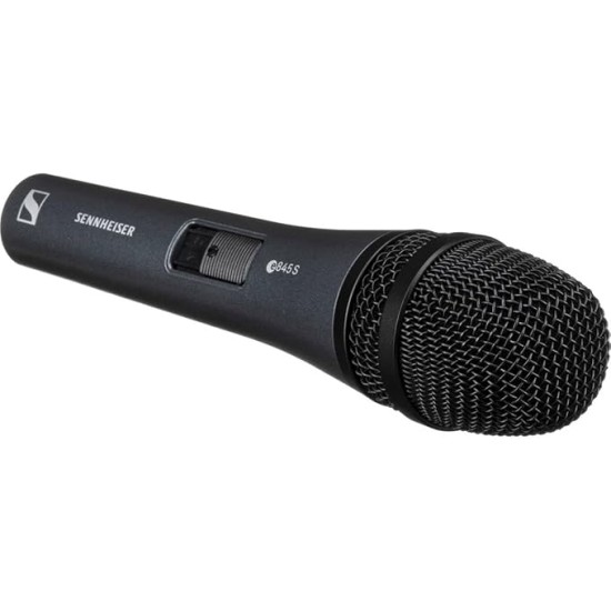 Sennheiser e 845‑S Supercardioid Dynamic Vocal Microphone | On/Off Switch | Excellent Feedback Rejection | Rugged Metal Design | Ideal for Live Performances, Presentations & Broadcast Sennheiser e 845‑S Supercardioid Dynamic Vocal Microphone | On/Off Switch | Excellent Feedback Rejection | Rugged Metal Design | Ideal for Live Performances, Presentations & Broadcast