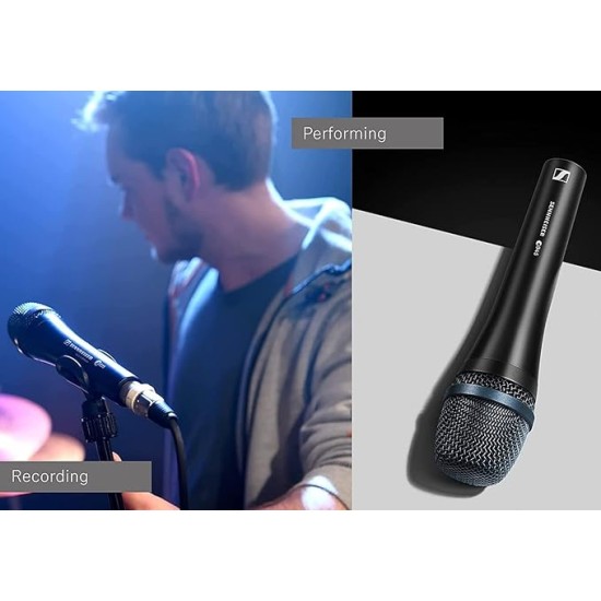 Sennheiser e945 Supercardioid Dynamic Vocal Microphone | High Output | Feedback Rejection | Rugged Metal Body | Uniform Pickup Pattern | Ideal for Live Singing, Touring Musicians & Stage Performers