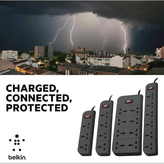 Belkin Essential Series F9E400zb1.5MGRY 4-Socket Surge Protector Belkin Essential Series F9E400zb1.5MGRY 4-Socket Surge Protector