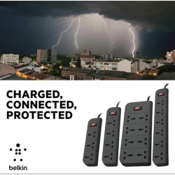 Belkin Essential Series F9E800zb2MGRY 8-Socket Surge Protector Belkin Essential Series F9E800zb2MGRY 8-Socket Surge Protector