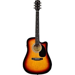 Fender Squier Acoustic Guitar Cutaway Electronics Sa-105Ce Sunburst 930307032 - Rosewood
