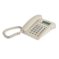 Beetel M59 Caller ID Corded Landline Phone with 16 Digit LCD Display & Adjustable contrast,10 One Touch Memory Buttons,2Ways Speaker Phone,Music On Hold,Solid Build Quality,Classic Design (White)(M59)