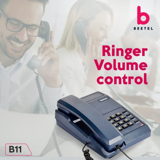 Beetel B11 Corded Landline Phone, Ringer Volume Control, LED for Ring Indication, Wall/Desk Mountable, Classic Design, Clear Call Quality, Mute/Pause/Flash/Redial Function (Made in India)(Blue)(B11) Beetel B11 Corded Landline Phone, Ringer Volume Control, LED for Ring Indication, Wall/Desk Mountable, Classic Design, Clear Call Quality, Mute/Pause/Flash/Redial Function (Made in India)(Blue)(B11)