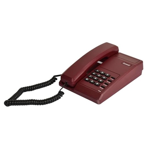 Beetel B11 Corded Landline Phone, Ringer Volume Control, LED for Ring Indication, Wall/Desk Mountable, Classic Design,Clear Call Quality,Mute/Pause/Flash/Redial Function (Made In India)(Dark Red)(B11) Beetel B11 Corded Landline Phone, Ringer Volume Control, LED for Ring Indication, Wall/Desk Mountable, Classic Design,Clear Call Quality,Mute/Pause/Flash/Redial Function (Made In India)(Dark Red)(B11)