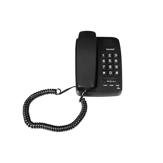 Beetel B15 Corded Landline Phone,Ringer Volume Control,LED Ring Indication,Wall/Desk Mountable,Bold Buttons Design,Clear Call Quality,Mute/Pause/Flash/Redial Function (Made in India)(Black)(B15) Beetel B15 Corded Landline Phone,Ringer Volume Control,LED Ring Indication,Wall/Desk Mountable,Bold Buttons Design,Clear Call Quality,Mute/Pause/Flash/Redial Function (Made in India)(Black)(B15)