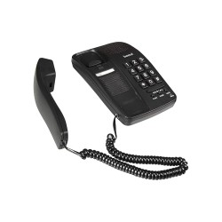 Beetel B15 Corded Landline Phone,Ringer Volume Control,LED Ring Indication,Wall/Desk Mountable,Bold Buttons Design,Clear Call Quality,Mute/Pause/Flash/Redial Function (Made in India)(Black)(B15)