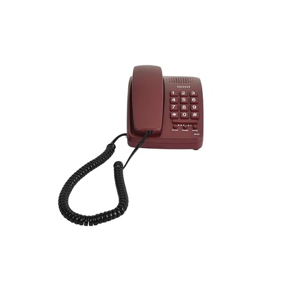 Beetel B15 Corded Landline Phone,Ringer Volume Control,LED Ring Indication,Wall/Desk Mountable,Bold Buttons Design,Clear Call Quality,Mute/Pause/Flash/Redial Function (Made in India)(Dark Red)(B15) Beetel B15 Corded Landline Phone,Ringer Volume Control,LED Ring Indication,Wall/Desk Mountable,Bold Buttons Design,Clear Call Quality,Mute/Pause/Flash/Redial Function (Made in India)(Dark Red)(B15)