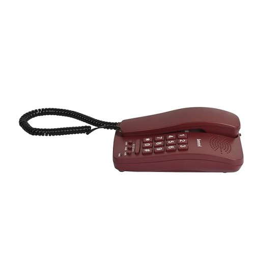 Beetel B15 Corded Landline Phone,Ringer Volume Control,LED Ring Indication,Wall/Desk Mountable,Bold Buttons Design,Clear Call Quality,Mute/Pause/Flash/Redial Function (Made in India)(Dark Red)(B15) Beetel B15 Corded Landline Phone,Ringer Volume Control,LED Ring Indication,Wall/Desk Mountable,Bold Buttons Design,Clear Call Quality,Mute/Pause/Flash/Redial Function (Made in India)(Dark Red)(B15)