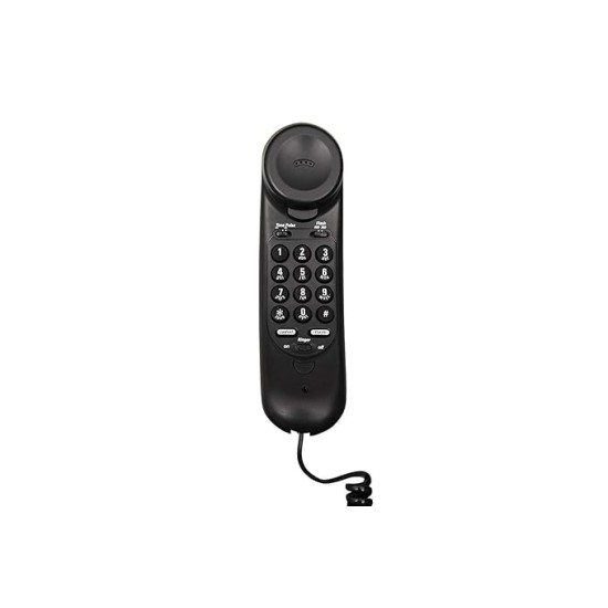 Beetel B26 Slim Corded Landline Phone,Ringer Volume Control,Wall/Desk Mountable,Ringer On/Off Switch,Clear Call Quality,Compact Design,Tone Pulse/Flash/Redial Function (Made in India) (Black)(B26)