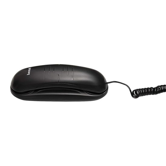 Beetel B26 Slim Corded Landline Phone,Ringer Volume Control,Wall/Desk Mountable,Ringer On/Off Switch,Clear Call Quality,Compact Design,Tone Pulse/Flash/Redial Function (Made in India) (Black)(B26)